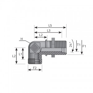 Bulkhead elbow. (LPPME..LS)