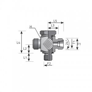Double orientable fitting. (TME..LSBFG..P)