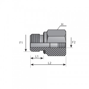 Male-female stud adapter packing ring. (APMG..ELFFG..)