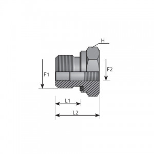 Male-female stud adapter packing ring. (ARMG..ELFFG..)