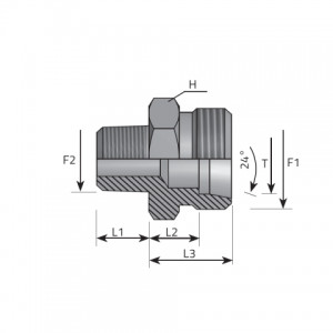 Male stud coupling. (AME..LSMGK..)