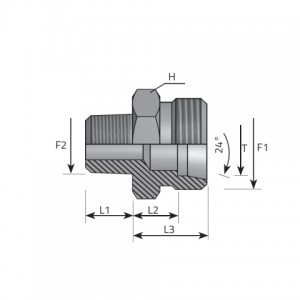 Male stud coupling. (AME..LSMMK..)