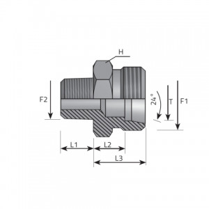 Male stud coupling. (AME..LSMN..)