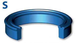 Semicompact rod seal (S)