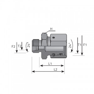 Standpipe – tube reducer with O-ring seal. (AFE..LSME..LS)