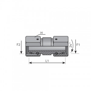 Straight coupling with O-ring. (AFE..LS)