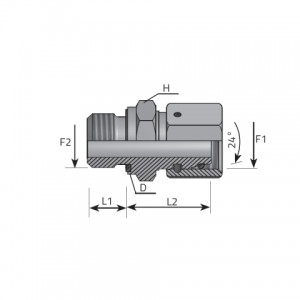 Straight stud standpipe adapter with captive seal and O-ring. (AFE..LSMG..LS)