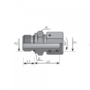 Straight stud standpipe adapter with O-ring. (AFE..LSMU)