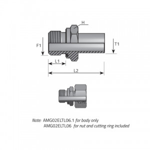 Stud standpipe adapter packing ring form E DIN 3852. (AMG..ELTLS..)