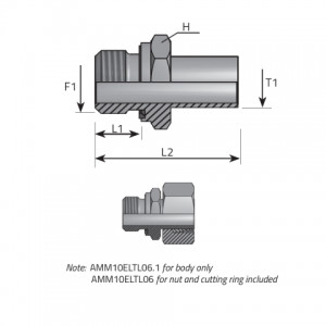 Stud standpipe adapter packing ring form E DIN 3852. (AMM..ELTLS..)