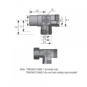 Tee Rotary fitting. (TME..LSTLS..B)