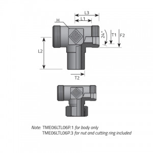 Tee Rotary fitting. (TME..LSTLS..P)