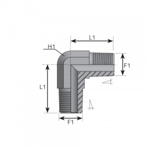 Vitillo Bsp Adapteri 90° adapteri ar NPT ārējo vītni. (LMN)