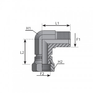 Vitillo Bsp Adapteri 90° BSP (collīgie) adapteri ar cilindrisku ārējo un kustīgu iekšējo vītni. (LMG..FGG)