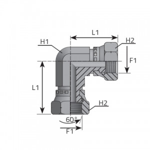 Vitillo Bsp Adapteri 90° BSP (collīgie) adapteri ar kustīgu iekšējo vītni. (LFGG)