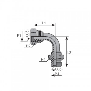 Vitillo Bsp Adaptery Адаптер 90° DKM / AGM. (AMF90M)