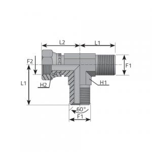 Vitillo Bsp Adaptery Адаптер - тройник 2 x AG-дюймовый — 1 x DKR (боковое соединение). (TMG..FGG..B)