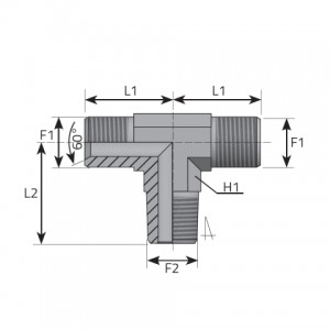 Vitillo Bsp Adaptery Адаптер- тройник 2 x AG-дюймовый — 1 x NPT (центральное соединение). (TMG..MN..P)