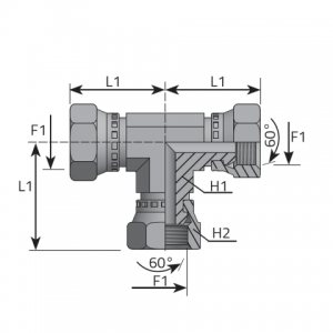 Vitillo Bsp Adaptery Адаптер -тройник 3 x DKR / IG-дюймовая — вращающаяся. (TFGG)