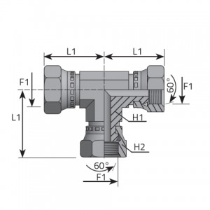 Vitillo Bsp Adaptery Адаптер -тройник 3 x DKR / IG-дюймовая — вращающаяся. (TFGG)