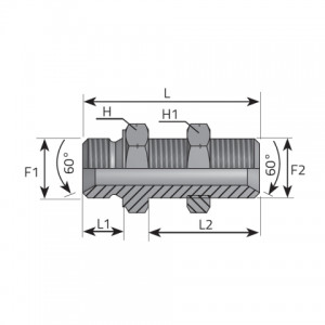 Vitillo Bsp Adaptery Bulkhead адаптер — AG-метрический / AG метрический. (ANMM..P)