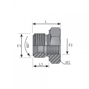 Vitillo Bsp Adaptery Переходник короткий тип — AG-дюймовый / IG-дюймовый. (ARMFC)