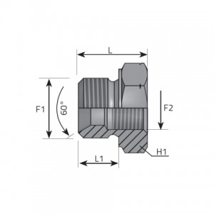 Vitillo Bsp Adaptery Переходник короткий тип — метрический/ дюймовый. (ARMFCM)