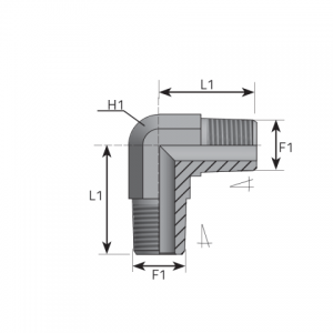 Vitillo Bsp Fittings 90° Adapter male NPT – male NPT. (LMN)