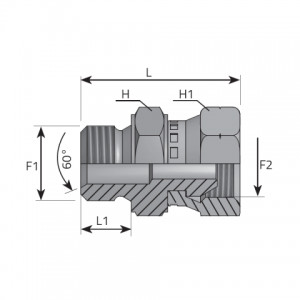 Vitillo Bsp Fittings Adaptor male BSPP- metric swivel female. (AMFDGM)