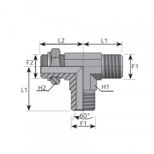 Vitillo Bsp Fittings Adjustable Tee Adapter metric male – metric male. (TMM..MOMR..B)