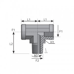 Vitillo Bsp Fittings Tee Adapter fixed female BSPP – male BSPT – fixed female BSPP. (TFFG..MGK..P)