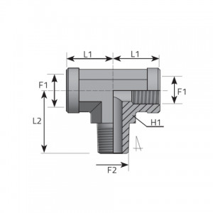 Vitillo Bsp Fittings Tee fixed Adapter female NPT – male NPT – female NPT. (TFFN..MN..P)