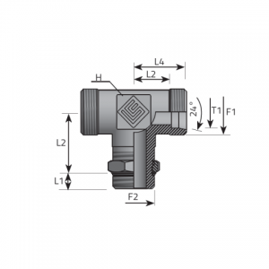 Vitillo Din Adapteri T veida adapteri ar DIN ārējo vītni un metrisku apakšējo ārējo vītni. (TME..LSMOM..P)