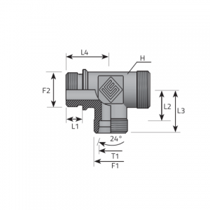 Vitillo Din Adapteri T veida adapteri ar DIN un metrisku sānu ārējo vītni. (TME..LSMM..B)