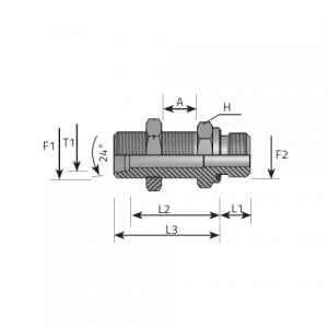 Vitillo Din Fittings Bulkhead connection form E. (APPME..LSMG..EL)