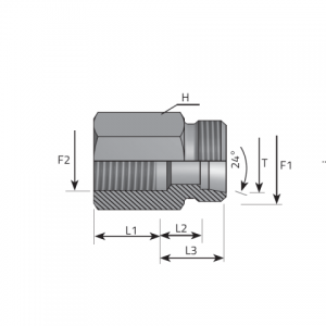 Vitillo Din Fittings Female stud coupling. (AME..LSFFG)