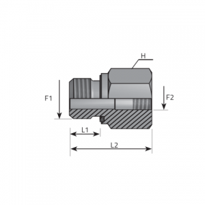 Vitillo Din Fittings Male-female stud adapter packing ring. (APMG..ELFFG..)