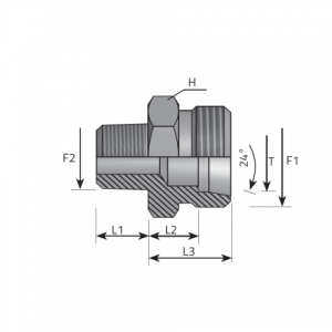 Vitillo Din Fittings Male stud coupling. (AME..LSMN..)