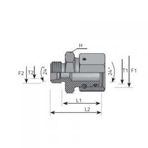 Vitillo Din Fittings Standpipe – tube reducer with O-ring seal. (AFE..LSME..LS)