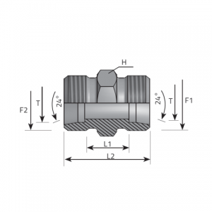 Vitillo Din Fittings Straight coupling. (AME..LS)