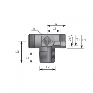 Vitillo Din Fittings Stud barrel tee. (TME..LSMMK..P)