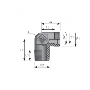 Vitillo Din Fittings Stud elbow. (LME..LSMN..)