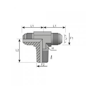 Vitillo Jic Adapteri T veida adapteri ar JIC ārējo vītni un BSP (collīgo) konisku ārējo apakšējo vītni. (TMJ.MGK.P)