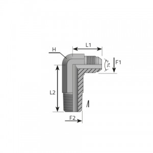 Vitillo Jic Adaptery Адаптер 90° GSK — AG-JIC / AG-NPT удлинитель. (LMJ..MN.L)