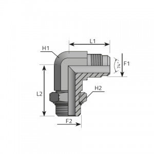 Vitillo Jic Adaptery Адаптер 90° GSK — AG-JIC / AG-UNF + O.R. (LMJ..MOU)