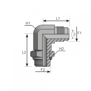 Vitillo Jic Adaptery Адаптер 90° GSK — AG-JIC / AGR-F с кольцом и зажимом. (LMJ..MOG)