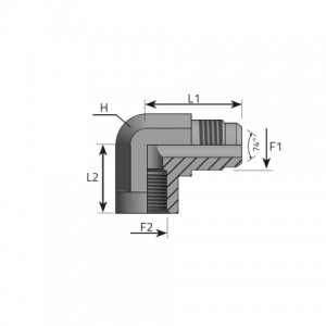 Vitillo Jic Adaptery Адаптер 90° GSK — AG-JIC / IG-дюймовый. (LMJ..FFG)