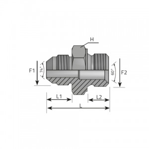 Vitillo Jic Adaptery Адаптер AG-JIC / AGR-F, конус 60°. (AMJ..MG.SV)