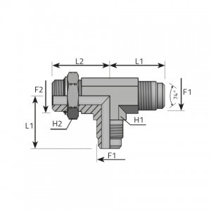 Vitillo Jic Adaptery Адаптер -тройник 2 x AG-JIC / 1 x AG-UNF + O.R. (боковое соединение). (TMJ.MOU.B)