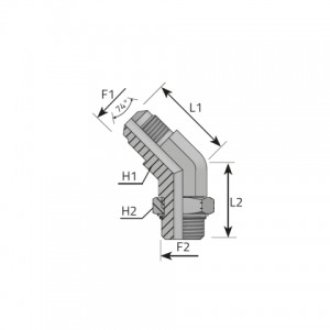 Vitillo Jic Fittings 45° adjustable Adapter male JIC – male UNF. (QMJ..MOU)